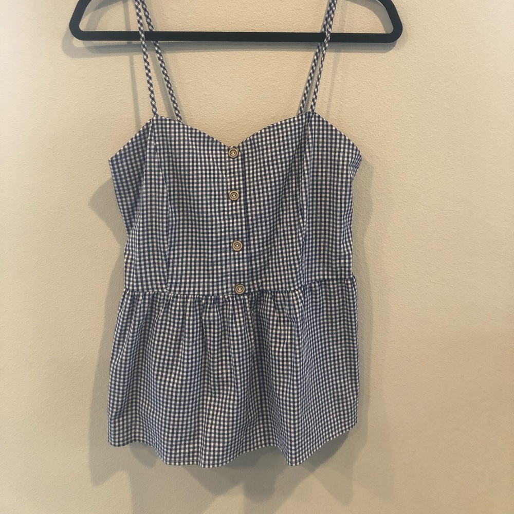 Blue Button Summer Top